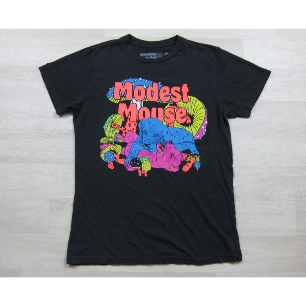 Modest Mouse‎ T-Shirt (S) 2017-2018 Tour "Puppy Wrestling" Mushroom Indie Rock